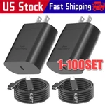 25W Type Usb-c Fast Wall CHARGER+6FT Cable For Samsung Galaxy S20 S21 5G Lot. Fixed Price $281.49.