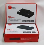 Lot Of 2 New Siig 90W 10-PORT Charging Station W/ Ambient Light Deck SIGACPW1314. Fixed Price $49.77.