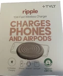 Ripple Tylt 15W Fast Qi Wireless Charger For Iphone, Android Airpods Grey. Fixed Price $21.00.