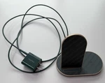 Qi 2-IN-1 Wireless Charger For Phone And Earbuds Heyday Night Gray Brass. Fixed Price $15.99.