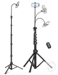 Tripod, 85" For Cell Iphone With Gooseneck, Aluminum Tripods. Fixed Price $31.68.