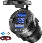 Dual Pd Usb Ports & Quick 3.0 Car Charger Socket, Vanone Alu. Fixed Price $23.42.