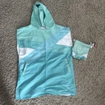 Nwt Adult Poncho Dock & Bay - Quick Dry Hooded Towel Green Blue White Size M. Fixed Price $45.00.