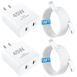 Iphone 17 16 15 Max Charger Fast Charging, 45W Usb Dual Port Block .... Fixed Price $37.59.