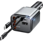Retractable Car Charger Adapter For Iphone 17,4 Fast Charging Gray. Fixed Price $6.99.