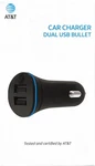 At&t Bullet Car Charger Dual 4.8A - Black. Fixed Price $9.99.
