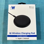 Just Wireless 10W Qi Charging Pad With 4FT Cable Black Open Box New. Fixed Price $6.00.