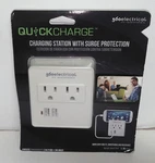 Quickcharge Charging Station W/surge Protection Outlets & 2USB 360 Electrical. Fixed Price $15.95.