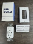 Elegrp 6.0 Usb Charger With 3 Ports, 15 Amp Outlet White- New In Box Untested. Fixed Price $10.00.