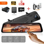 Wolfbox 4K G840S Mirror Dash Front And Rear, With Wdr Camera Hardwire Kit. Fixed Price $129.99.