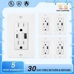5 Pack Type Dual Usb Port Wall Socket Charger Power Receptacle Outlet Plate. Fixed Price $67.68.