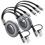 3 Multi Charging CABLE,2PACK 4FT Retractable Chargers For All Devices,mu.... Fixed Price $23.79.