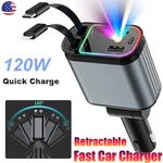 66W 4-IN-1 Car Charger Usb-c Dual Fast Charging With Starlight Projection. Fixed Price $16.57.