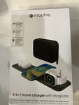Mophie 3-IN-1 Travel Charger With Magsafe Fast Wireless Charging For Iphone. Fixed Price $77.77.