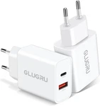 European Travel Plug Adapter, Glugru 2-PACK 20W Dual Port Usb Wall Charger Typ. Fixed Price $29.97.