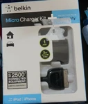 Belkin F8Z493TT03-P Micro Charger + Sync Kit For Ipod, Iphone. Fixed Price $8.00.