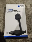 Quad Lock Dual Desktop Wireless Charger Open Box New In. Fixed Price $110.00.