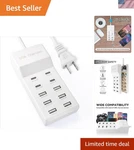 10-PORT Usb Charging Station 6A/4C 50W Auto-detect Power Strip. Fixed Price $39.99.