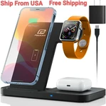 Wireless Charger Charging Station For Apple Watch Air Pods Iphone 14. Fixed Price $19.95.