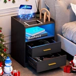 Dnbss Black Led With Charging Station, Modern Stands 24.... Fixed Price $136.27.