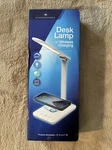 Tzumi Atmosphere 12.6 In. White Desk Lamp With Wireless Charging B2. Fixed Price $15.99.
