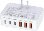 100W Usb Wall Charger Block, 6 Port Fast Plug Adapter With A-white. Fixed Price $41.17.