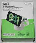 Belkin Boostcharge Pro 2-IN-1 Wireless Charging Dock W/ Magsafe 15W Sand New. Fixed Price $69.99.