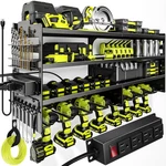 Pokipo Large Power Tool Organizer Wall Mount With Charging STATION,4 Layer. Fixed Price $93.66.