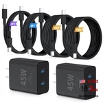 Qziiw Super Fast Samsung Charger Type C,45W Dual Port 3FT+6FT+10FT+10FT Black. Fixed Price $41.00.