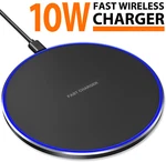 Wireless Fast Charger Charging Pad Dock For Samsung Iphone Android Cell. Fixed Price $5.88.