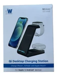 Just Wireless Qi Charging Station Charge 3 Devices Once 10W Fast Black. Fixed Price $13.89.