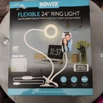 Bower 24" Flex Ring Light And Phone Holder Warm Cool White Usb Connect Clamp. Fixed Price $12.00.
