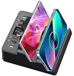 Wireless Charging Station With 6 Usb Ports, 8 15W Dual Charger .... Fixed Price $85.16.