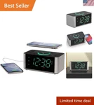 Emerson ER100202 Alarm Clock Radio - Bluetooth Connectivity & Wireless Charging. Fixed Price $92.99.