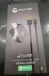 Mworks! Mpower! Flat Micro To Usb Cable Wall Charger. Fixed Price $10.00.