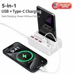 5 Port Charging Usb Type Pd Phone Fast Charger Extension Home Docking Station. Fixed Price $44.99.