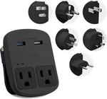 World Travel Adapter Kit - Qc 3.0 Dual Usb + Outlets, Surge Protection,. Fixed Price $53.98.