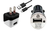 3 IN1 Micro Usb Home Wall Travel+ Car Charger+ Cable For Samsung Lg Motorola Htc. Fixed Price $7.44.