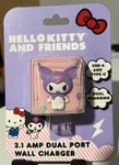 Sanrio Hello Kitty Kuromii Dual Port Wall Charger 3.1 Amp Usb & C-pink New. Fixed Price $18.00.
