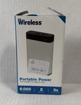 Just Wireless Portable Charger Power Bank 6,000 Mah 2 Usb Ports. Fixed Price $8.00.