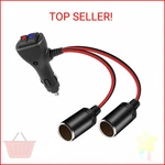 Misynlon Car Cigarette Lighter Splitter With Dual SWITCH,12V Socket. Fixed Price $18.44.