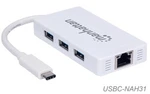 Type-c To 3-PORT Usb 3.0 Hub With Gigabit Network Adapter, Manhattan 507608. Fixed Price $34.95.