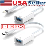 Camera Usb Female Otg Connector Adapter Cable For Apple Iphone Ipad Ipod Lot. Fixed Price $261.98.