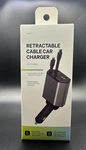 Retractable Cable Car Charger 4-IN-1 -new. Fixed Price $12.50.