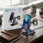 A8 Wireless Charging Stand 3 1 Fast Qi Charger For Phone Earbuds Watch Dock. Fixed Price $31.99.