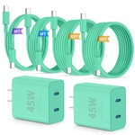 Iphone 16 Usb Fast Charger 45W Dual Port 2 Pack & 10FT Cable Qziiw Charging. Fixed Price $51.99.
