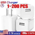 White 1A Usb Power Adapter Ac Home Wall Charger Plug For Iphone 5 6 7 8 Lot. Fixed Price $28.38.