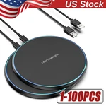 Wireless Fast Charger Charging Pad Dock Samsung Iphone Android Cell Lot. Fixed Price $38.29.