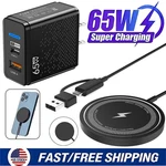 65W Wall & Wireless Fast Charger Charging Pad For Samsung Iphone Android. Fixed Price $16.99.