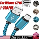 Braided Usb To Type-c Fast Charging Data Sync Charger Cable Cord 3/6/10FT Lot. Fixed Price $185.19.